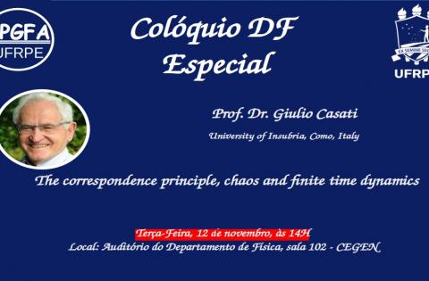 Colóquio ESPECIAL 12/11/2024: "The correspondence principle, chaos and finite time dynamics"